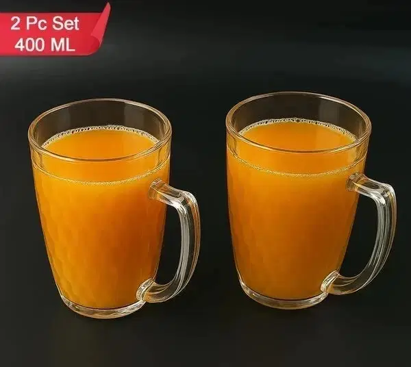     			deodap Glass Coffee Mug 400 mL ( Pack of 2 )