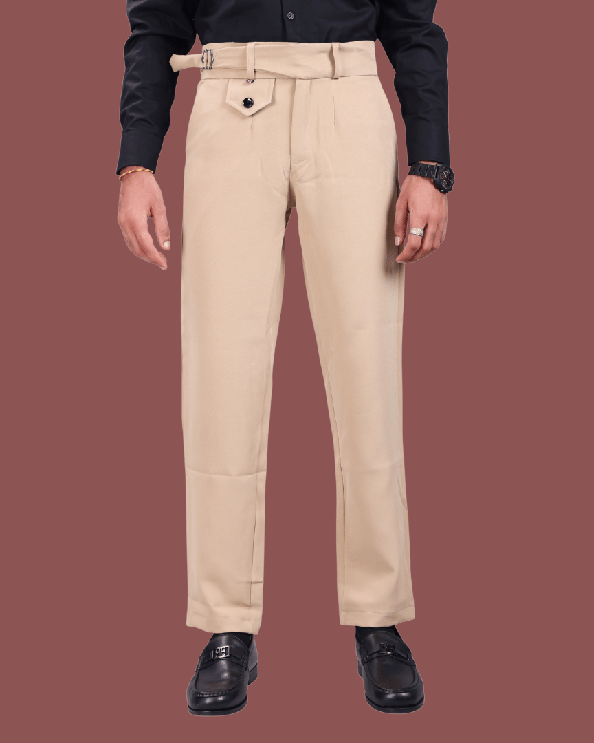     			ikigai Regular Men's Formal Trouser - Cream ( Pack of 1 )
