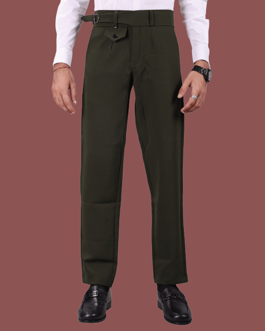     			ikigai Regular Men's Formal Trouser - Dark Green ( Pack of 1 )
