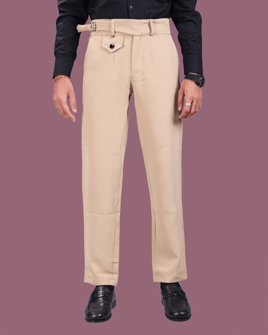     			ikigai Regular Men's Formal Trouser - Cream ( Pack of 1 )