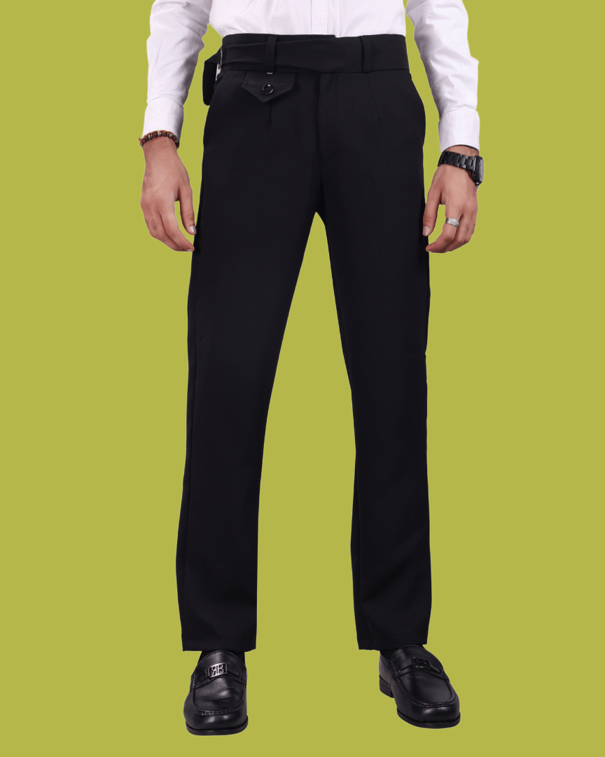 ikigai Regular Men's Formal Trouser - Black ( Pack of 1 ) - Trousers | Buy online on ZillyBuy