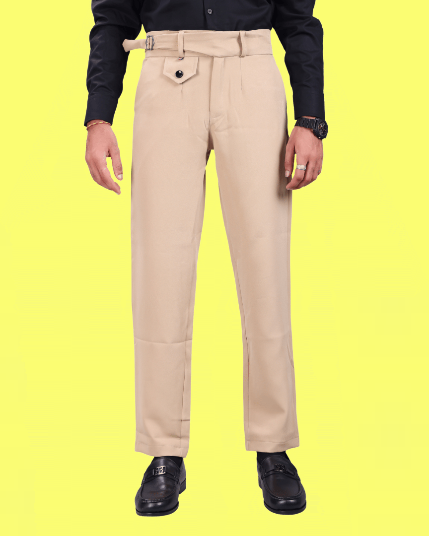     			ikigai Regular Men's Formal Trouser - Cream ( Pack of 1 )