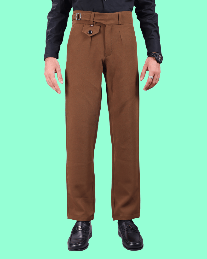     			ikigai Regular Men's Formal Trouser - Brown ( Pack of 1 )