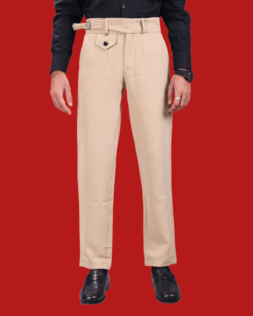     			ikigai Regular Men's Formal Trouser - Cream ( Pack of 1 )