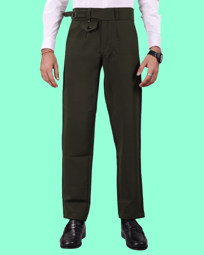     			ikigai Regular Men's Formal Trouser - Dark Green ( Pack of 1 )