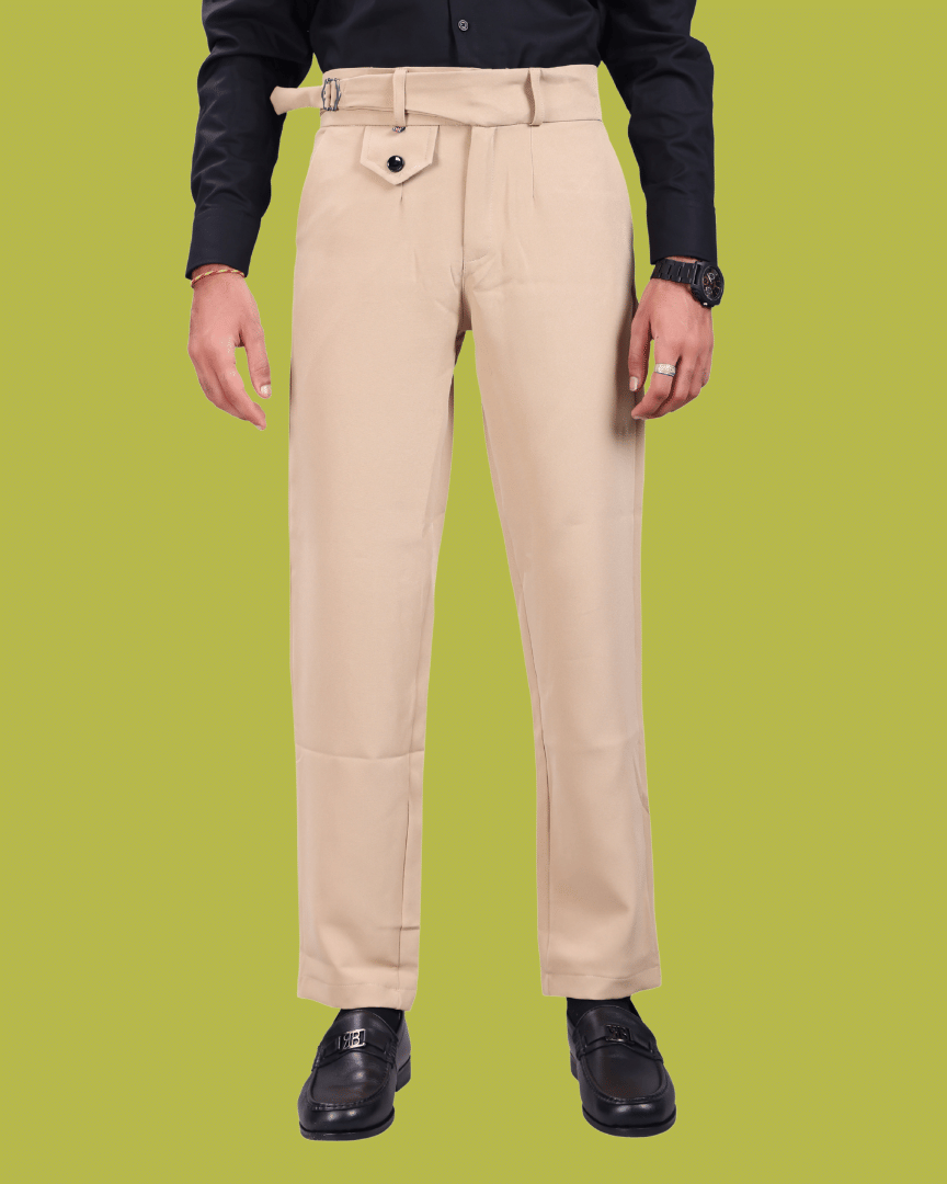     			ikigai Regular Men's Formal Trouser - Cream ( Pack of 1 )