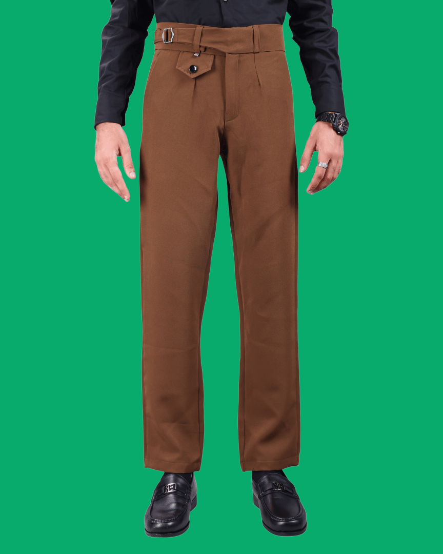     			ikigai Regular Men's Formal Trouser - Brown ( Pack of 1 )