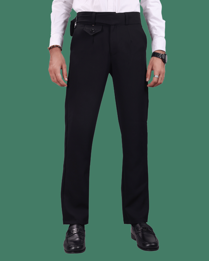 ikigai Regular Men's Formal Trouser - Black ( Pack of 1 ) - Trousers | Buy online on ZillyBuy