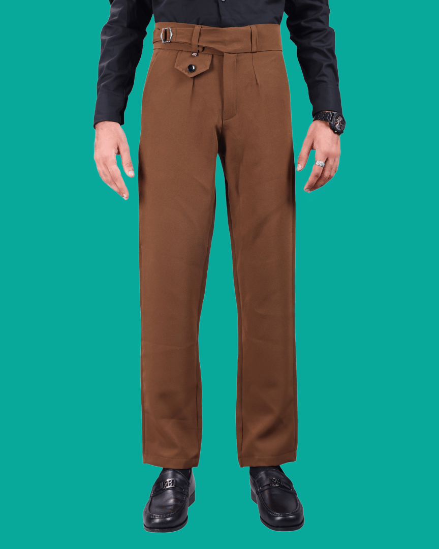    			ikigai Regular Men's Formal Trouser - Brown ( Pack of 1 )