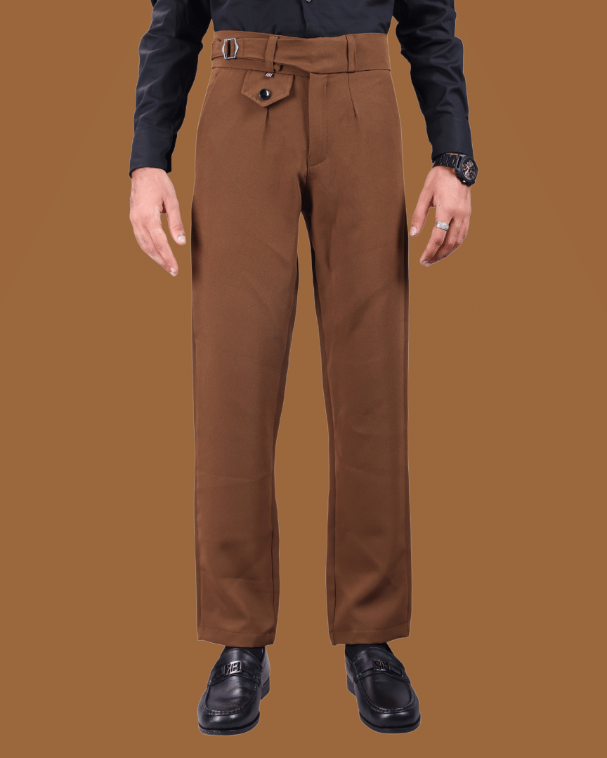     			ikigai Regular Men's Formal Trouser - Brown ( Pack of 1 )
