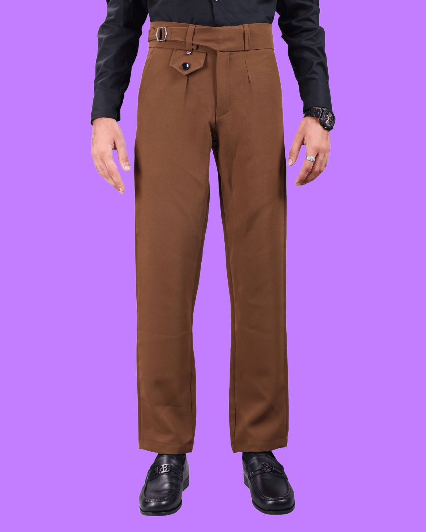     			ikigai Regular Men's Formal Trouser - Brown ( Pack of 1 )