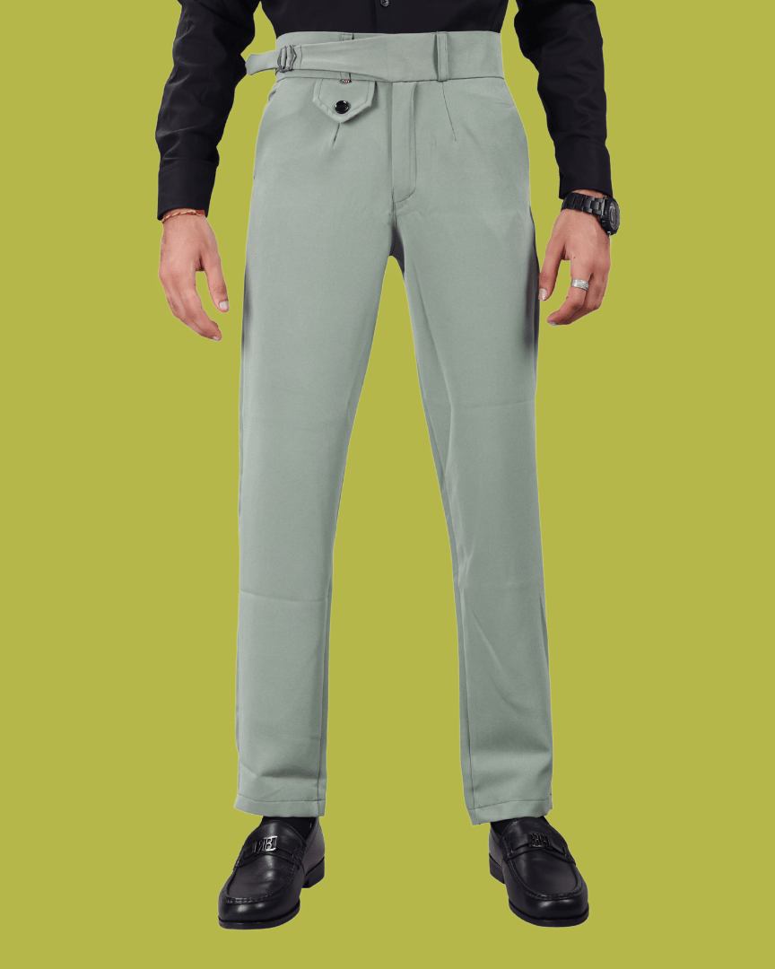     			ikigai Regular Men's Formal Trouser - Olive Green ( Pack of 1 )