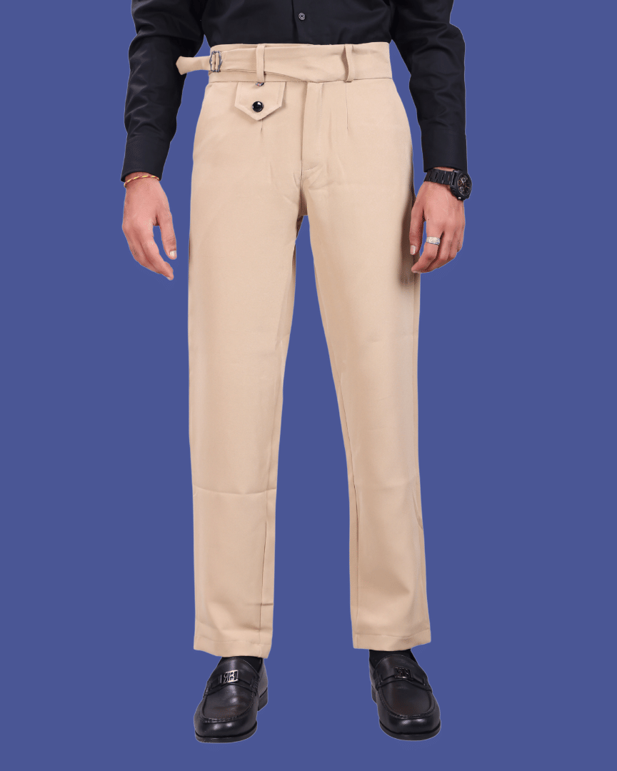     			ikigai Regular Men's Formal Trouser - Cream ( Pack of 1 )