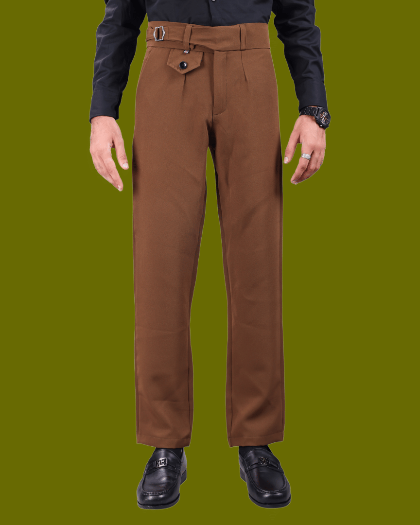     			ikigai Regular Men's Formal Trouser - Brown ( Pack of 1 )