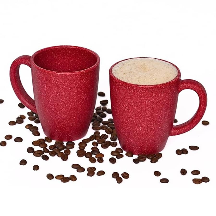 iview kitchenware Coffee/Tea/Milk/Chai Plastic Coffee Mug 300 mL ( Pack of 6 )