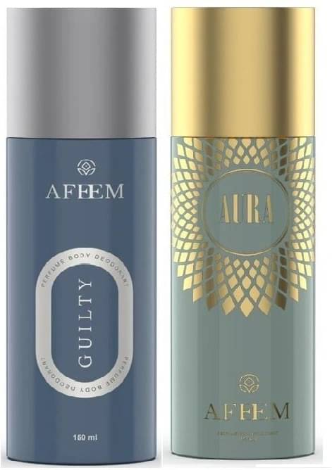     			AFEEM Guilty With Aura Deodorant Body Spray Deodorant Spray & Perfume for Unisex 300 ml ( Pack of 2 )