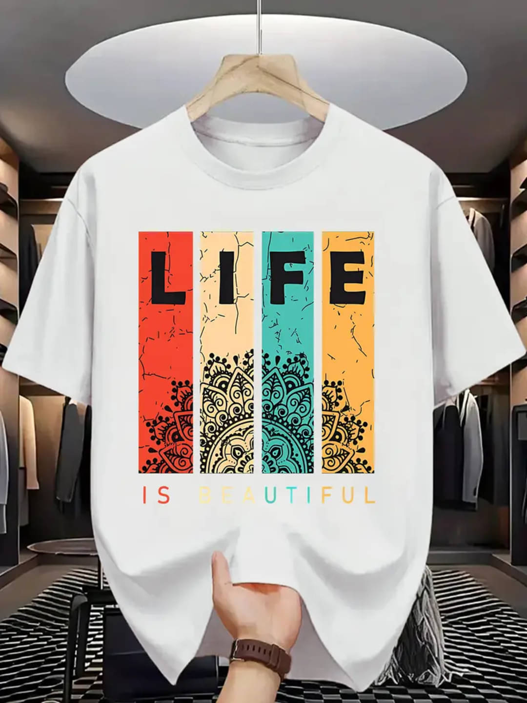 AKIR ADVISORY INDIA LLP Men Cotton Blend Relaxed Fit Printed T-Shirt ( White ) AKIR ADVISORY INDIA LLP Men Cotton Blend Relaxed Fit Printed T-Shirt ( White )