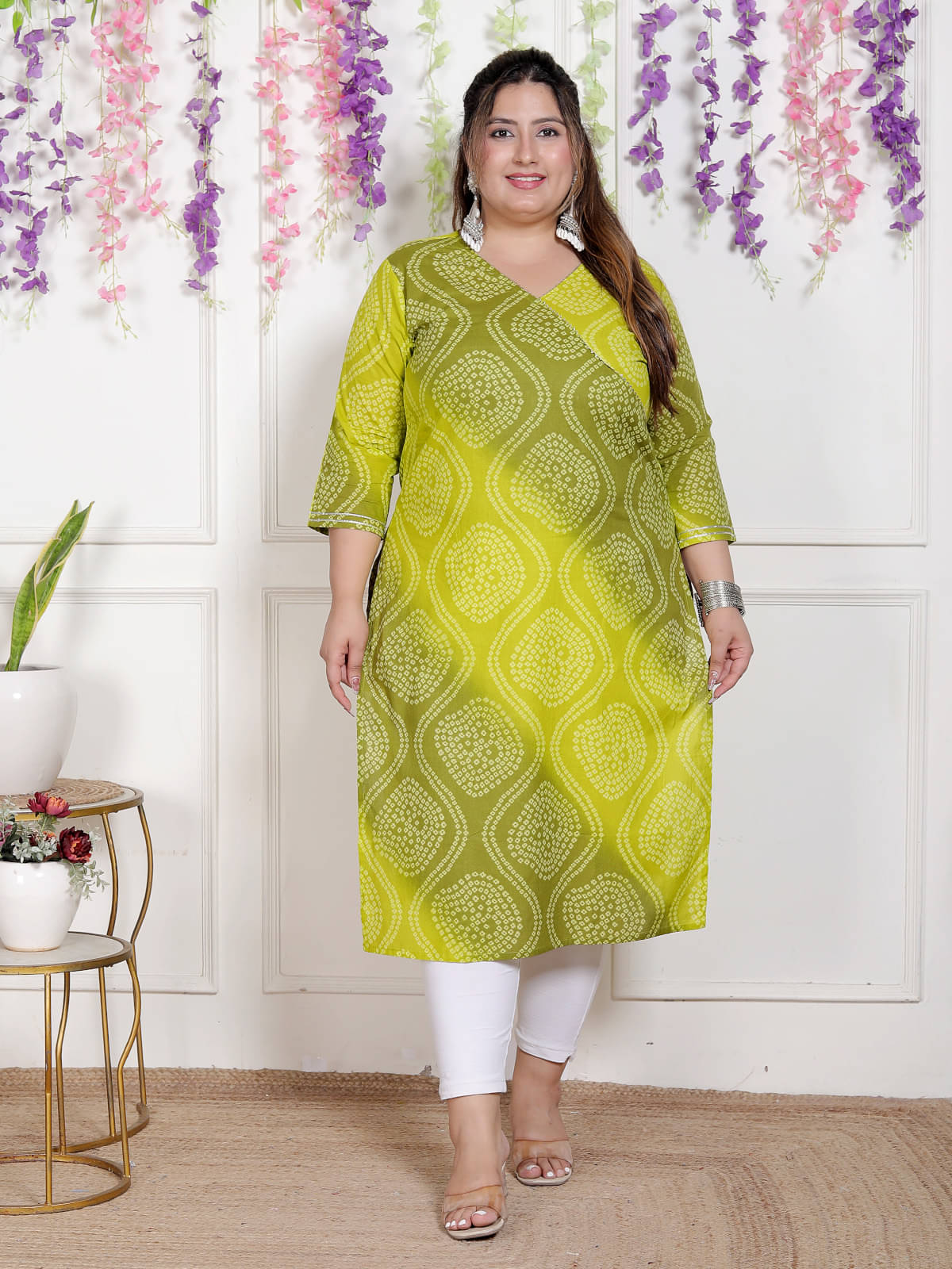 AKRITIK Women Cotton Printed Straight Kurti ( Green ) AKRITIK Women Cotton Printed Straight Kurti ( Green )