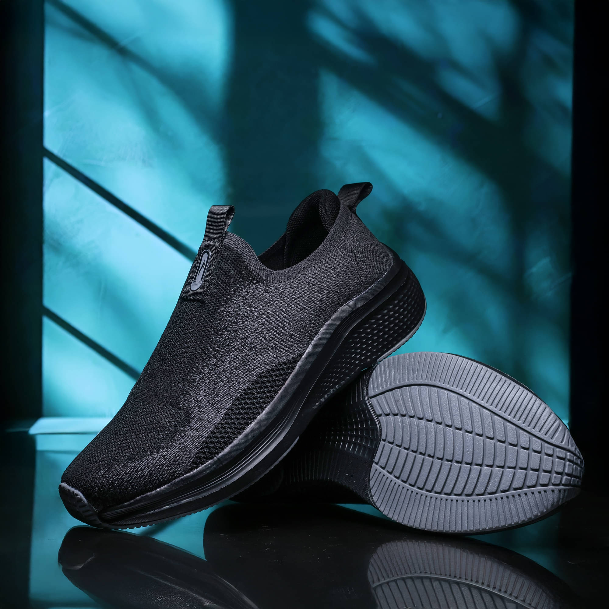 ASIAN WONDERWALK PRO-21 Black Men's Slip-on Shoes ASIAN WONDERWALK PRO-21 Black Men's Slip-on Shoes