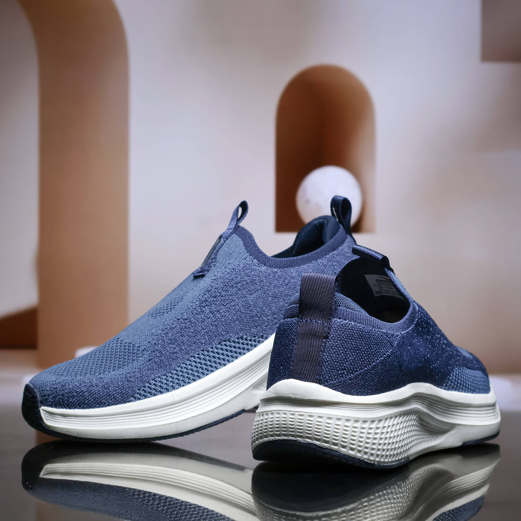 ASIAN WONDERWALK PRO-21 Blue Men's Slip-on Shoes ASIAN WONDERWALK PRO-21 Blue Men's Slip-on Shoes