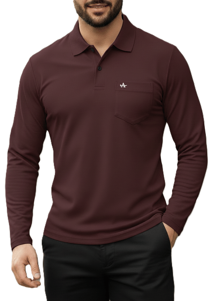     			Alvin Men Cotton Blend Regular Fit Solid Polo T Shirt ( Maroon )