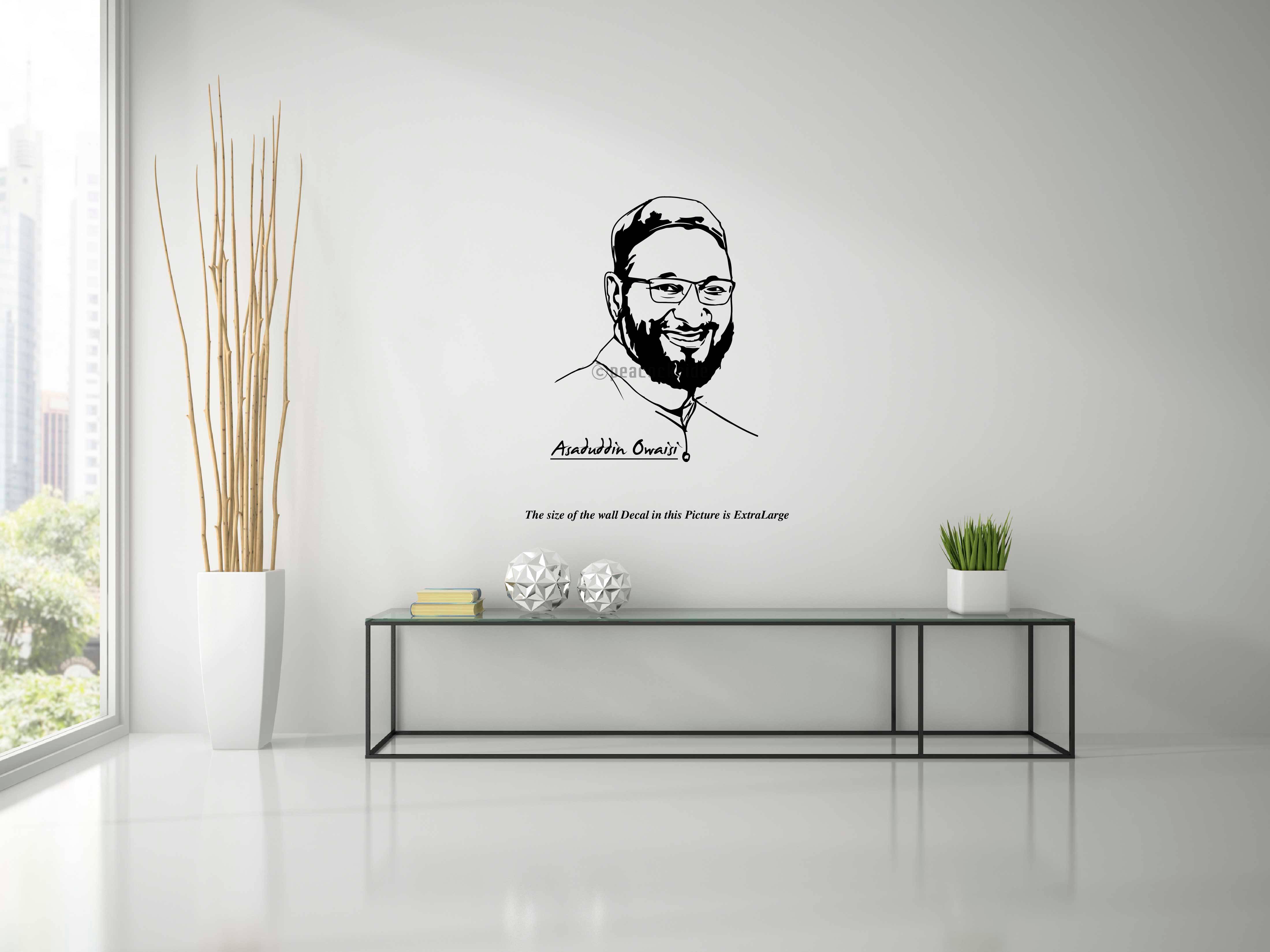 PEACOCKRIDE Asaduddin Owaisi I All India Majlis-e-Ittehadul Muslimeen I AIMIM I Wall Decal Wall Stickers PEACOCKRIDE Asaduddin Owaisi I All India Majlis-e-Ittehadul Muslimeen I AIMIM I Wall Decal Wall Stickers