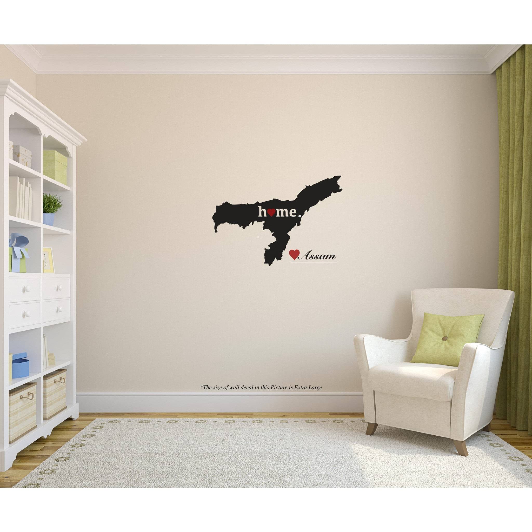     			PEACOCKRIDE Assam Home Love Wall Decal Wall Stickers