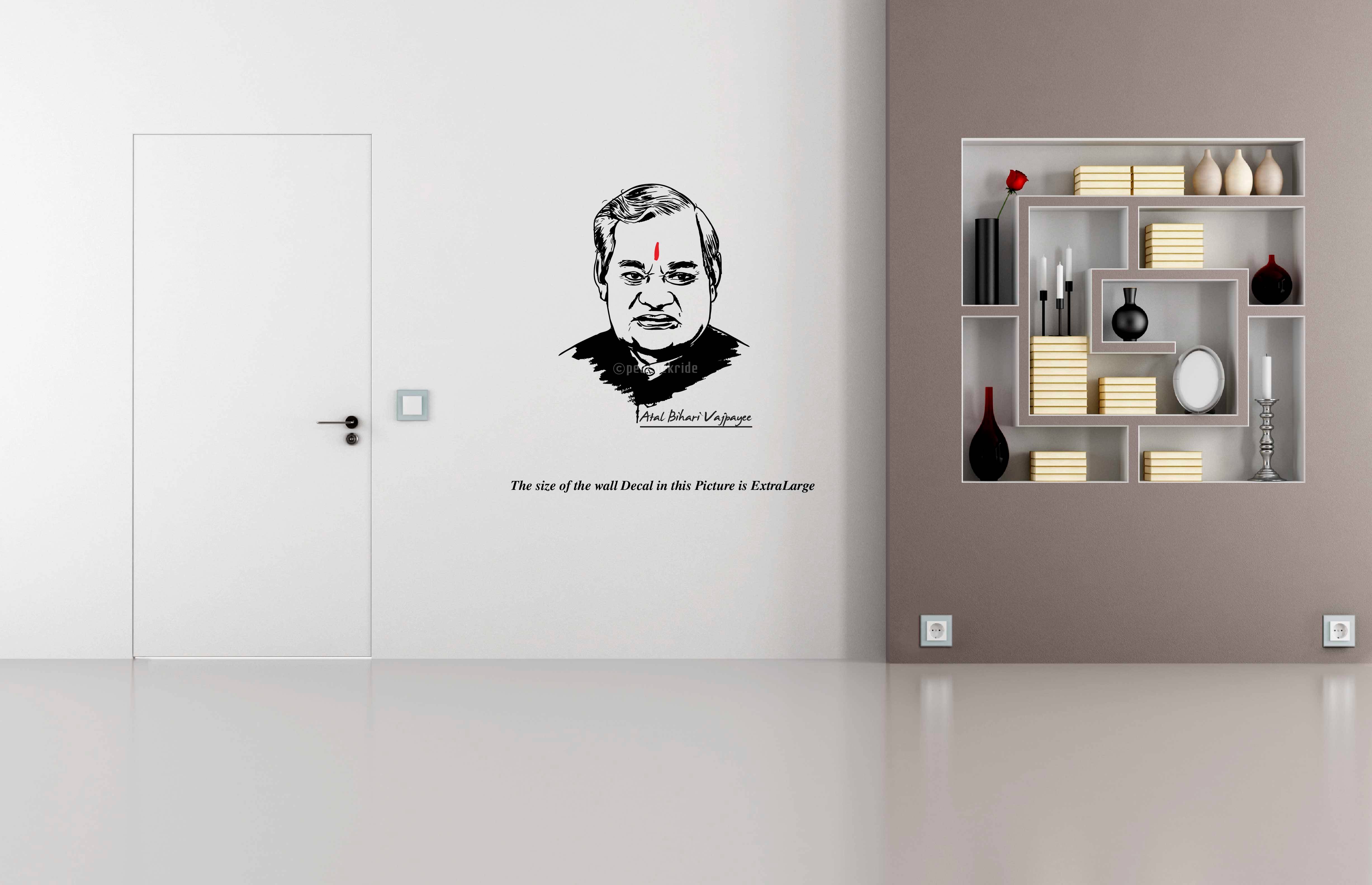     			PEACOCKRIDE Atal Bihari Vajpayee I Vajpayee I Bharatiya Janata Party I BJP I Wall Decal Wall Stickers