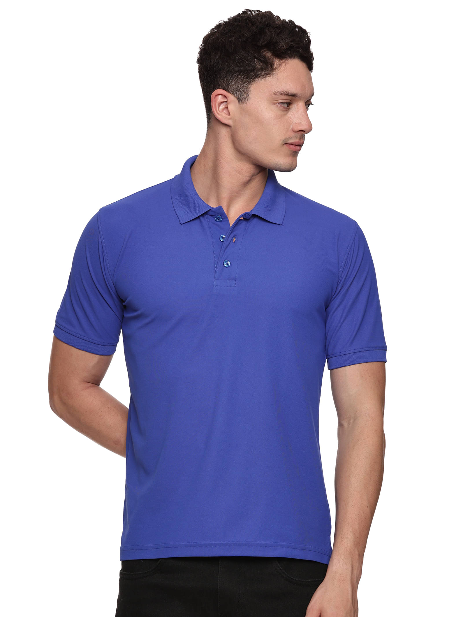 BAAGAA Men Viscose Regular Fit Solid Polo T Shirt ( Blue ) BAAGAA Men Viscose Regular Fit Solid Polo T Shirt ( Blue )