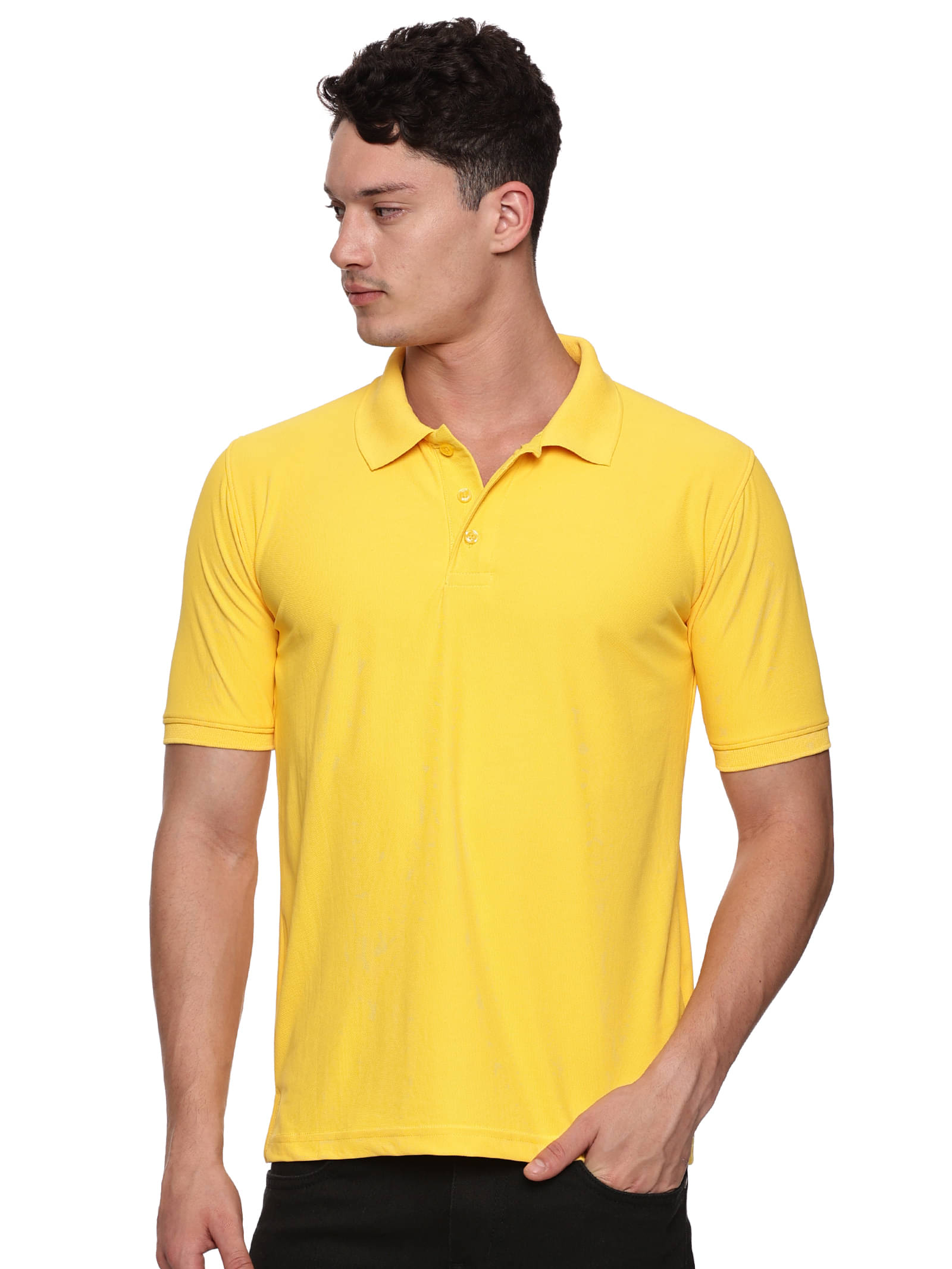 BAAGAA Men Viscose Regular Fit Solid Polo T Shirt ( Yellow ) BAAGAA Men Viscose Regular Fit Solid Polo T Shirt ( Yellow )