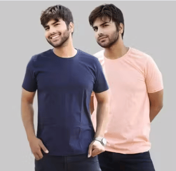     			BOUNCE BACK Men Cotton Regular Fit Solid T-Shirt ( Multicolor )