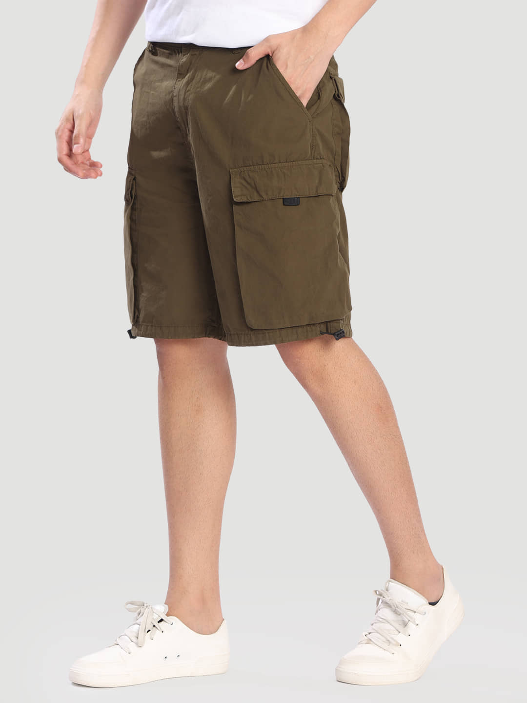 Bene Kleed Olive Cotton Men's Shorts ( Pack of 1 ) - Shorts | Buy online on ZillyBuy