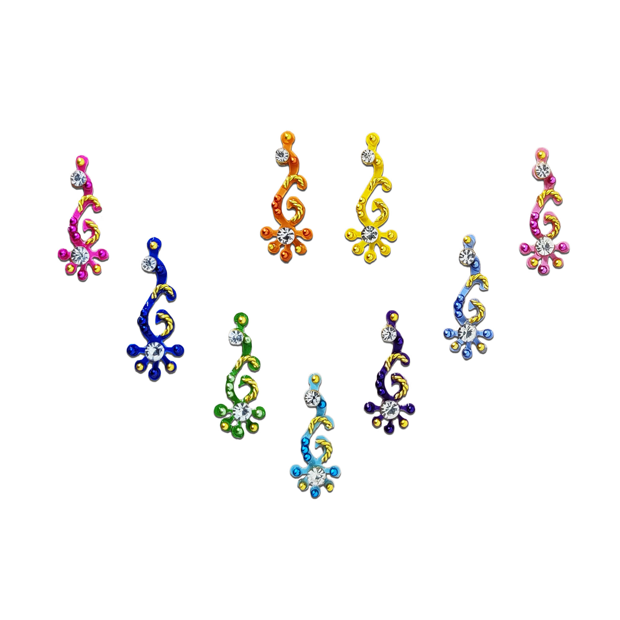     			Comet Busters (BIN003) Beautiful Multicolor Bindis for Women (15mm)