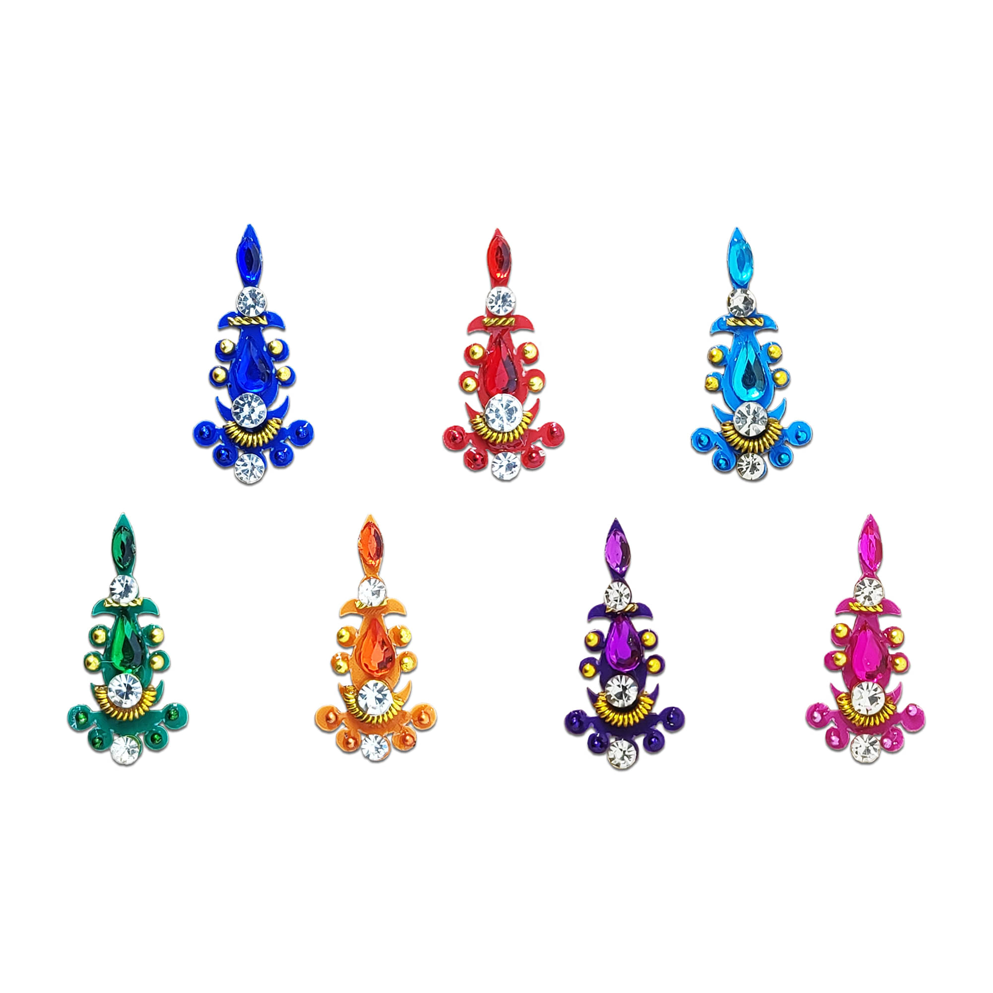     			Comet Busters (BIN013) Fancy Multicolor Bindi for Women (15mm)