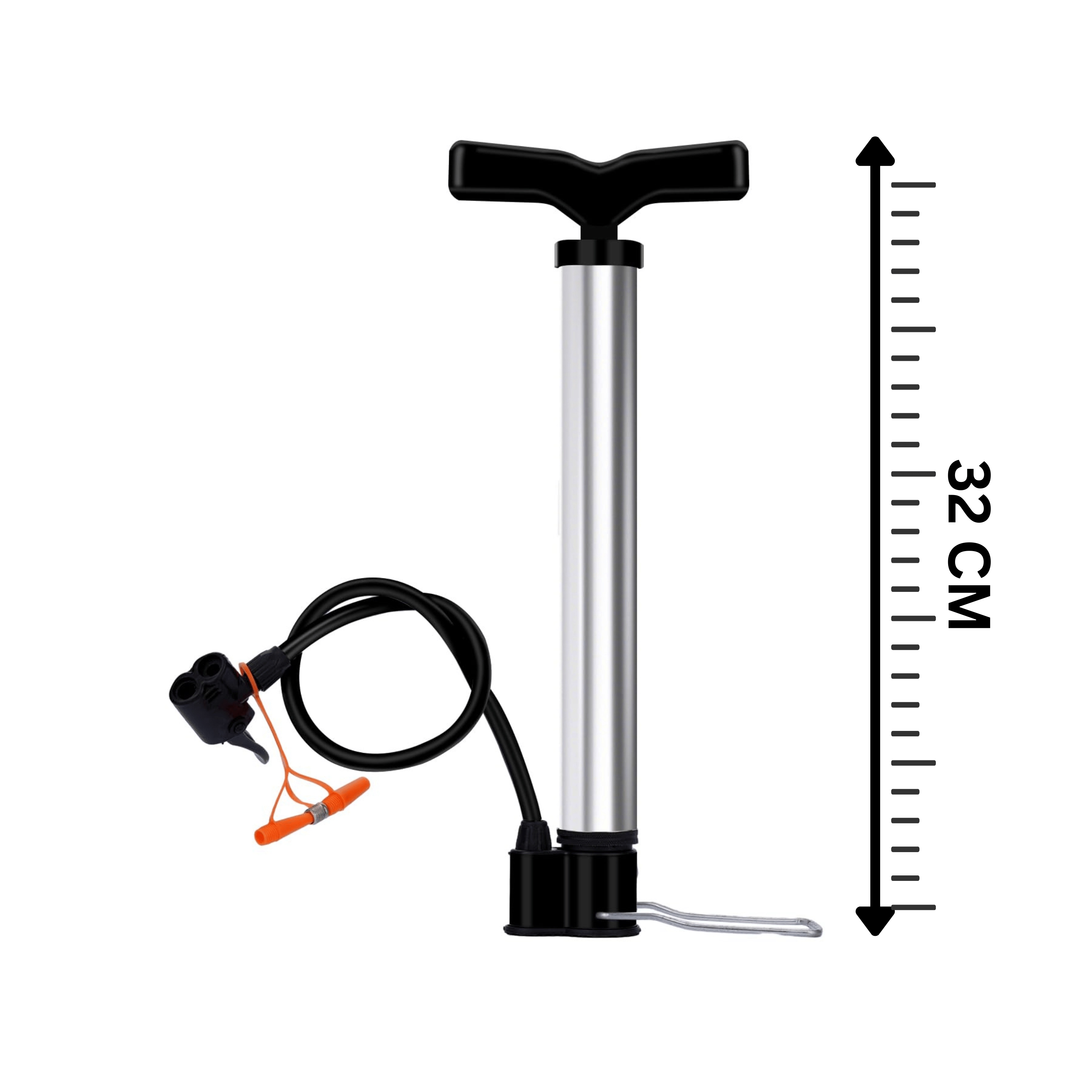     			Compact Manual Air Pump for Bike Tires, Sports Balls and Air Cushions