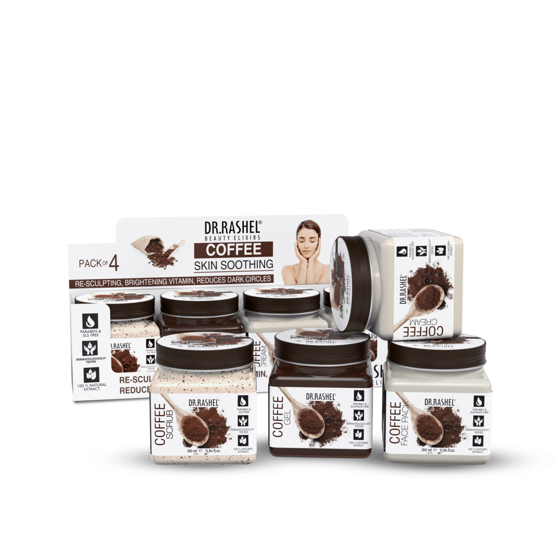 DR.RASHEL 3 Times Use Facial Kit For All Skin Type Snigdha 380 ( Pack of 4 )