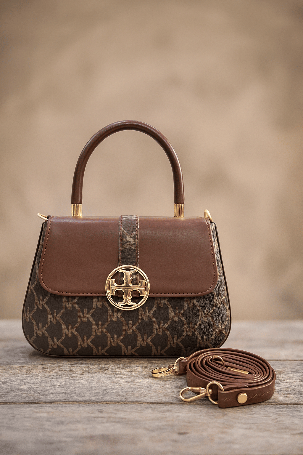     			De Elmore Sling Bag PU Set of 1 ( Brown )