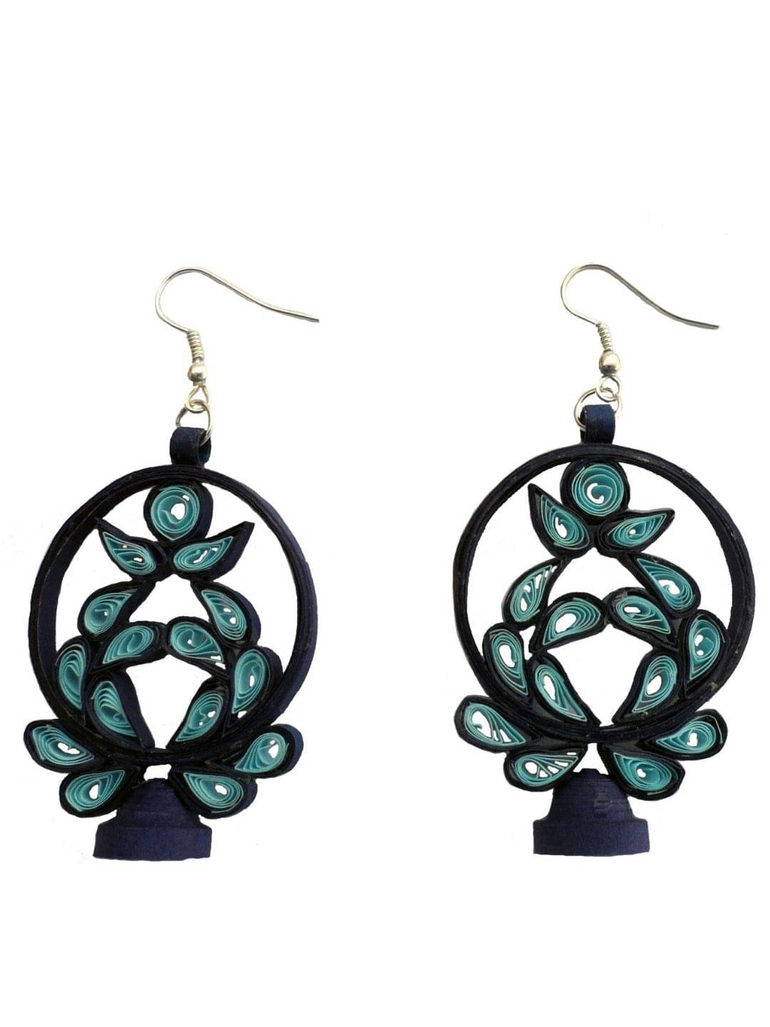     			Designer's Collection Blue Drop Earrings ( Pack of 1 )