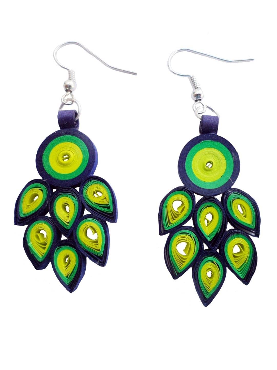     			Designer's Collection Green Drop Earrings ( Pack of 1 )