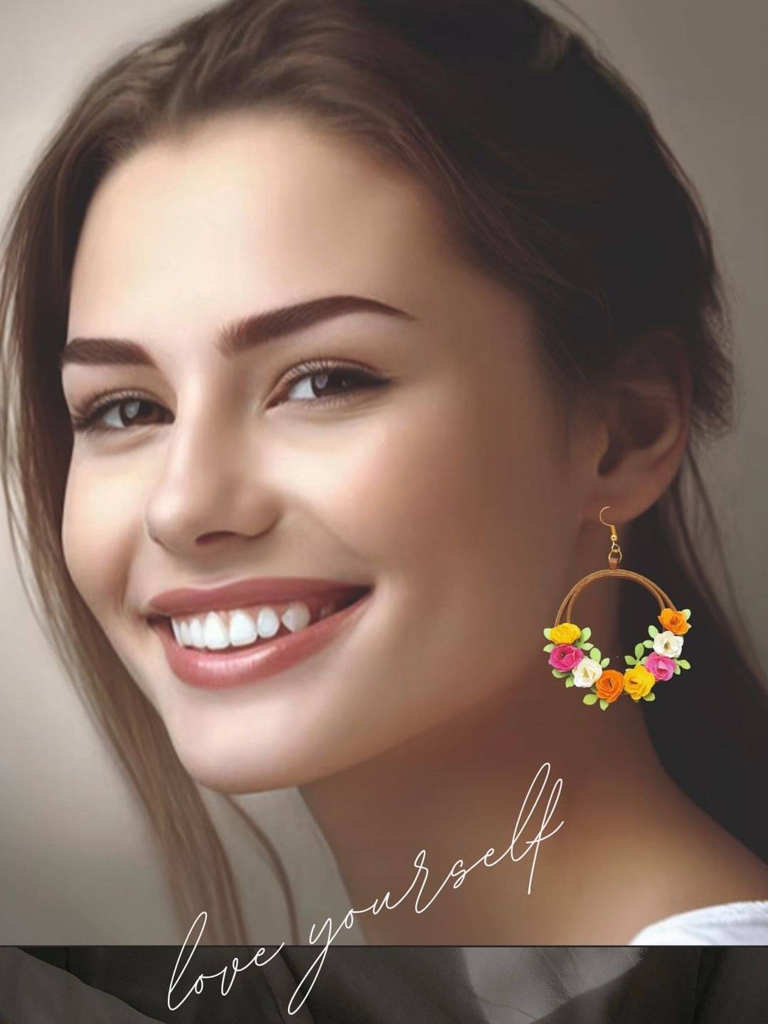     			Designer's Collection Multi Color Drop Earrings ( Pack of 1 )