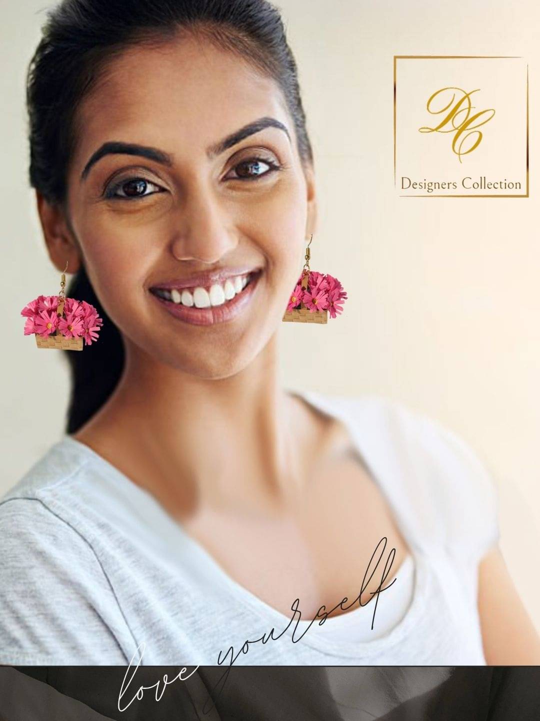     			Designer's Collection Pink Drop Earrings ( Pack of 1 )