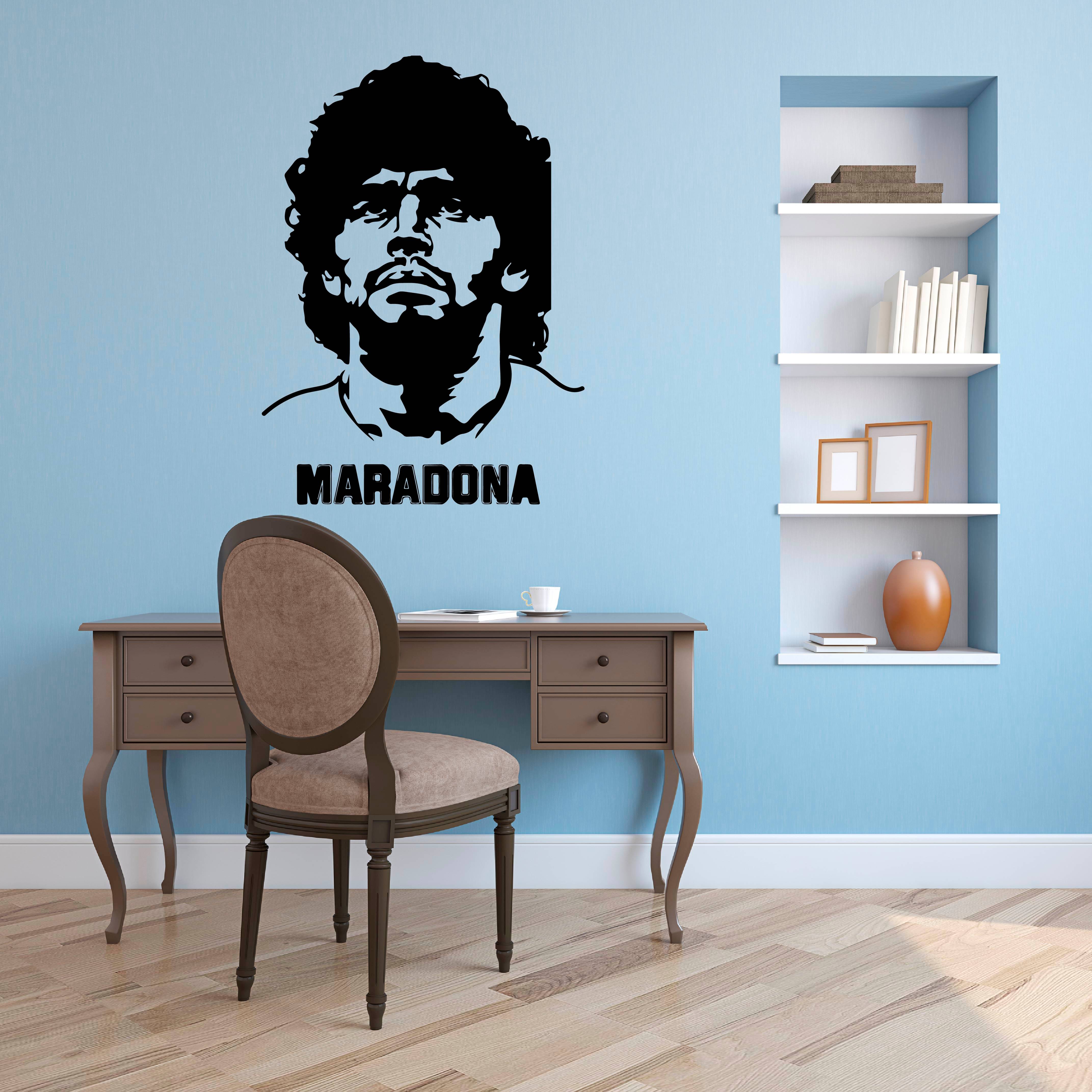     			PEACOCKRIDEDiego Mara dona l Foot ball I Argentina I Wall Decal Wall Stickers