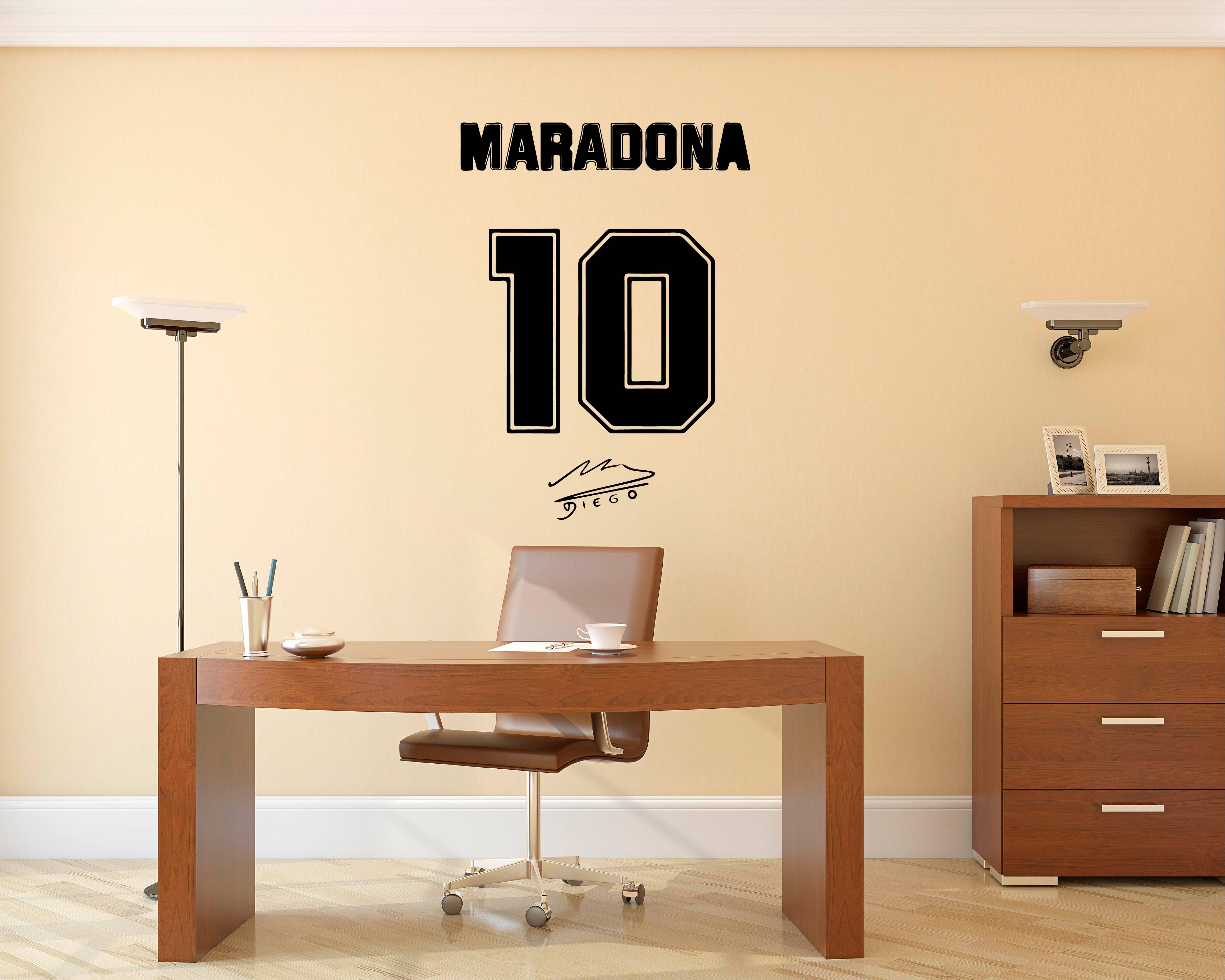     			PEACOCKRIDEDiego Mara dona l Foot ball I Argentina I Wall Decal Wall Stickers