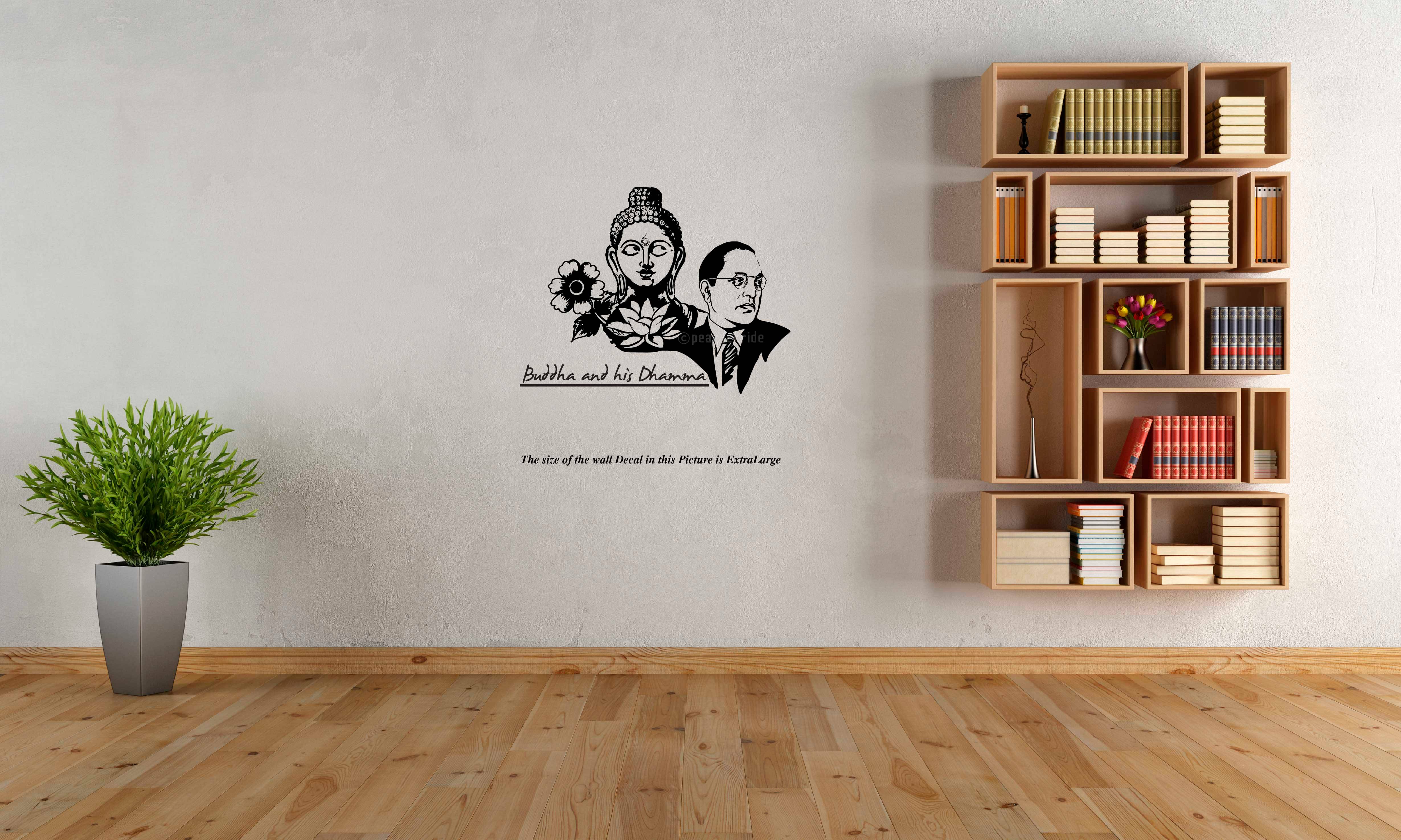     			Dr B R Ambedkar I Buddha I Buddha and His Dhamma I Wall Decal