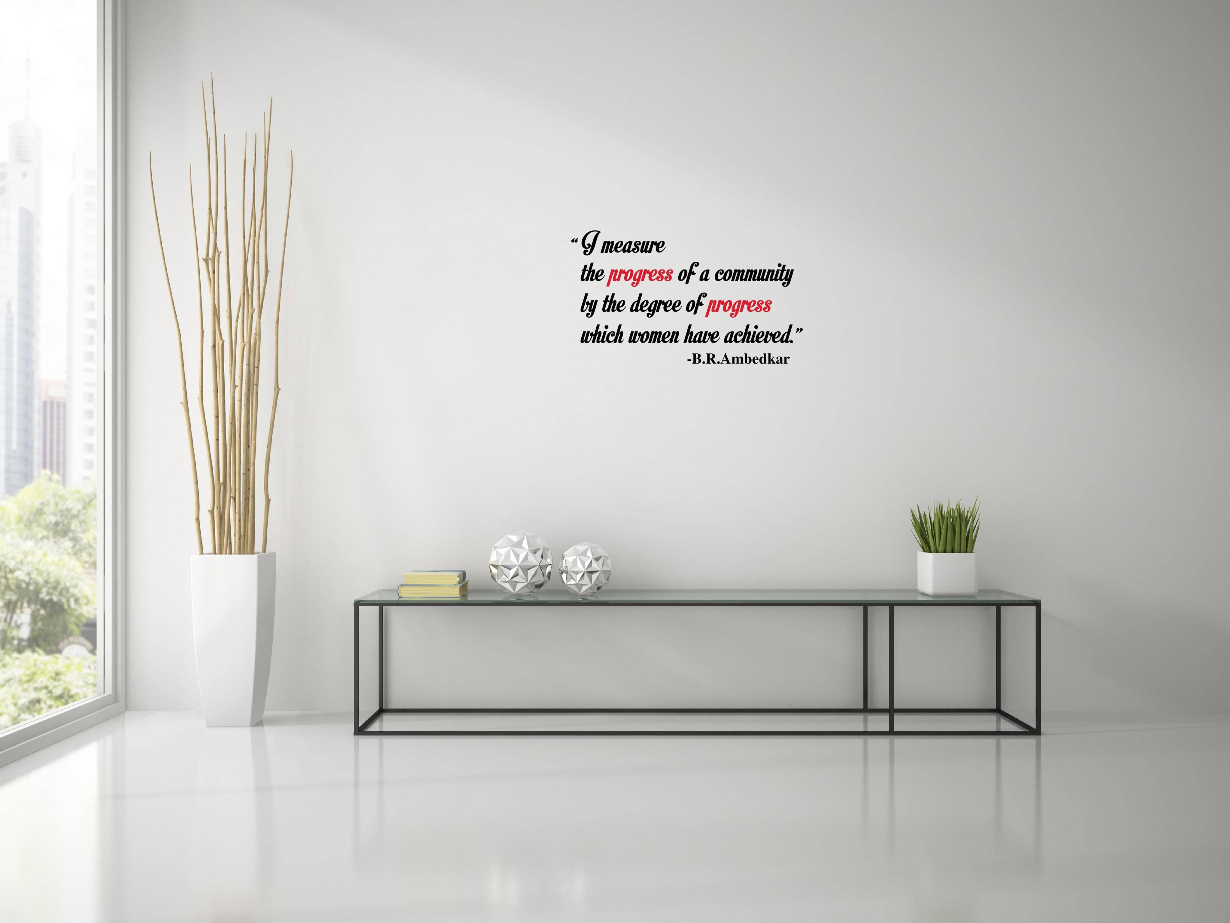     			Dr Babasaheb Ambedkar Quote I I MEASURE I Wall Decal