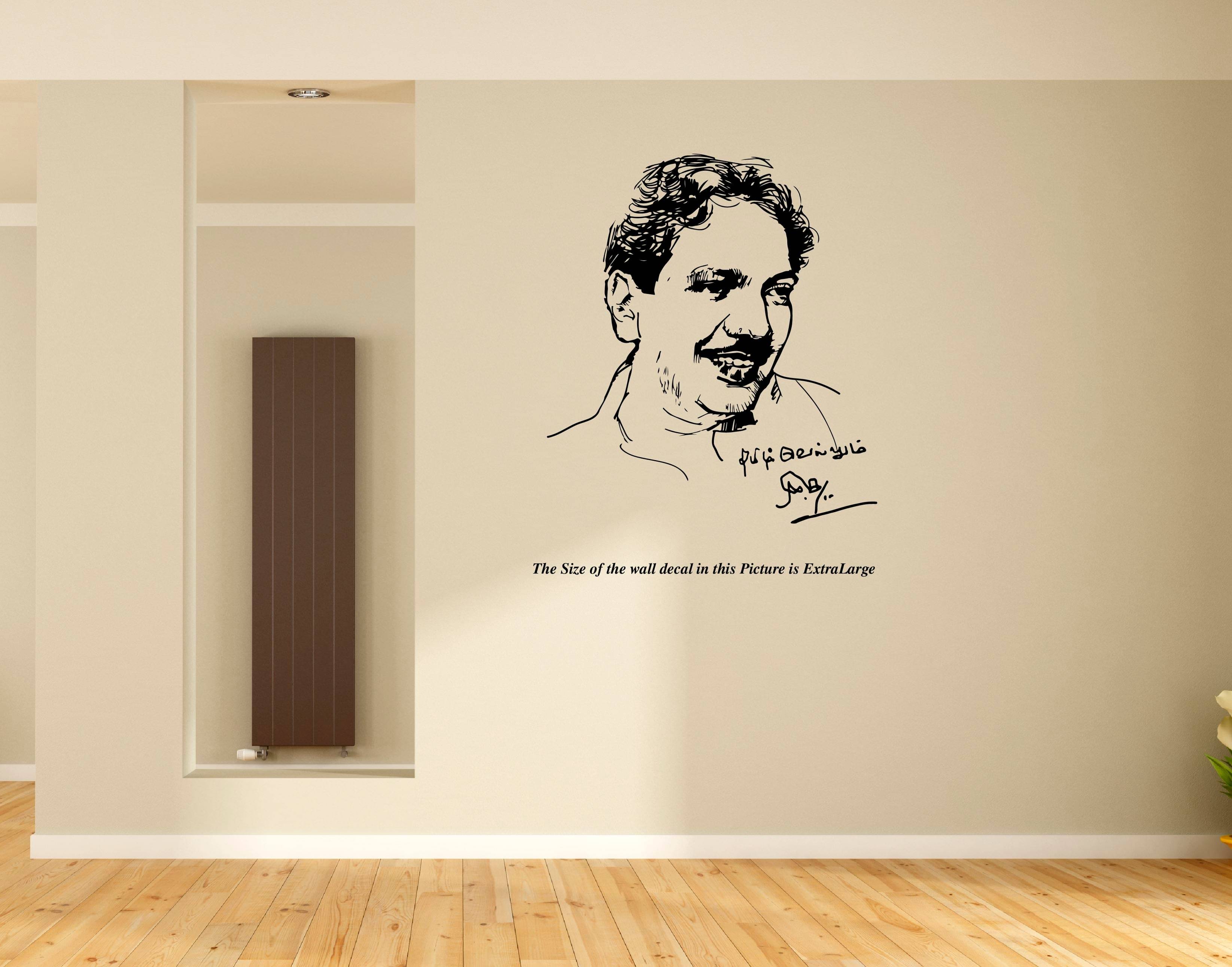     			PEACOCKRIDE Dr. Kalaignar M. Karunanidhi Wall Decal Wall Stickers