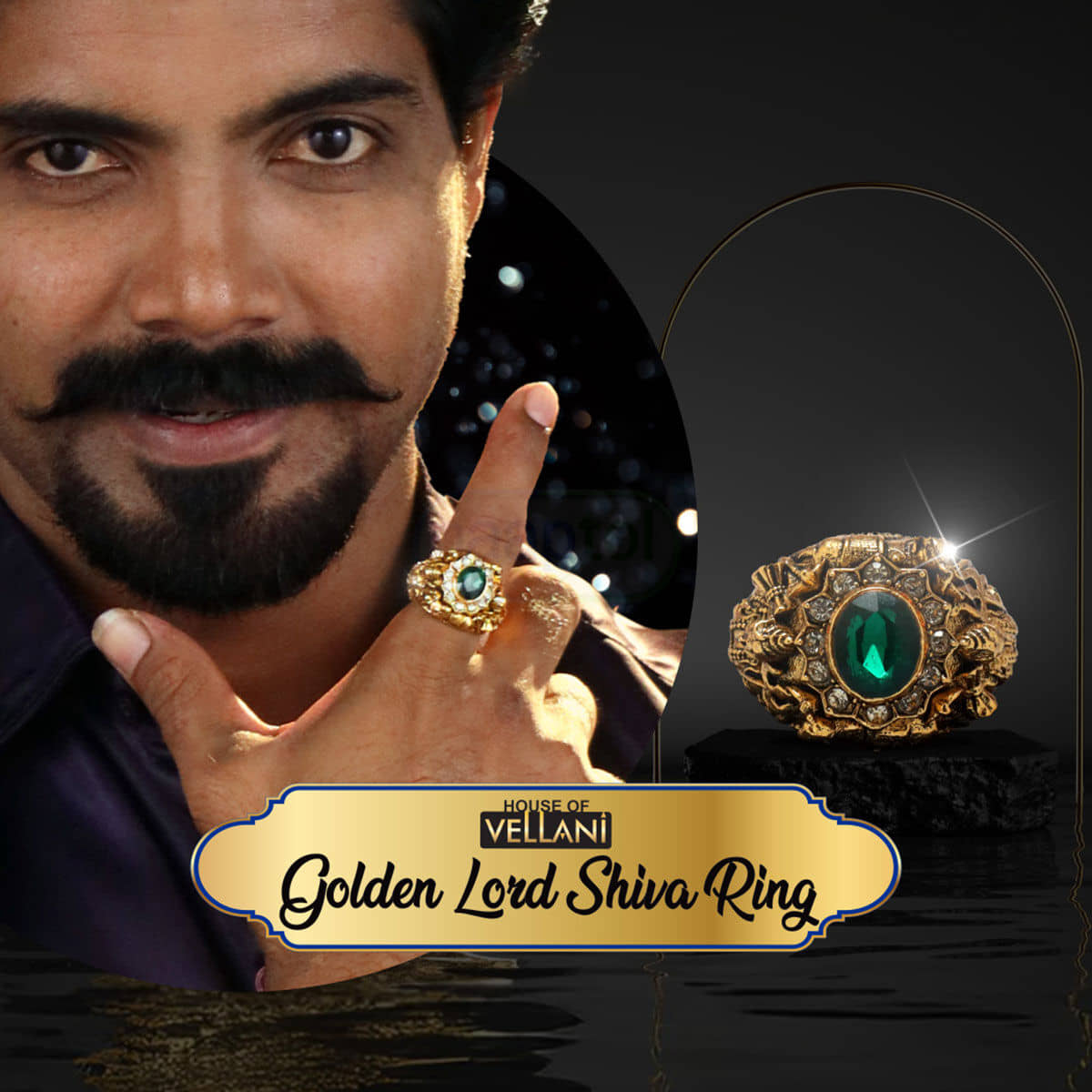 Fadiso Fashion Gold Rings ( Pack of 2 )