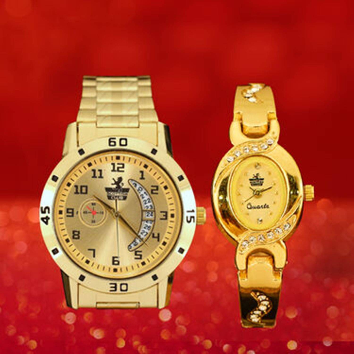     			Fadiso Fashion Gold Stainless Steel Analog Men's Watch