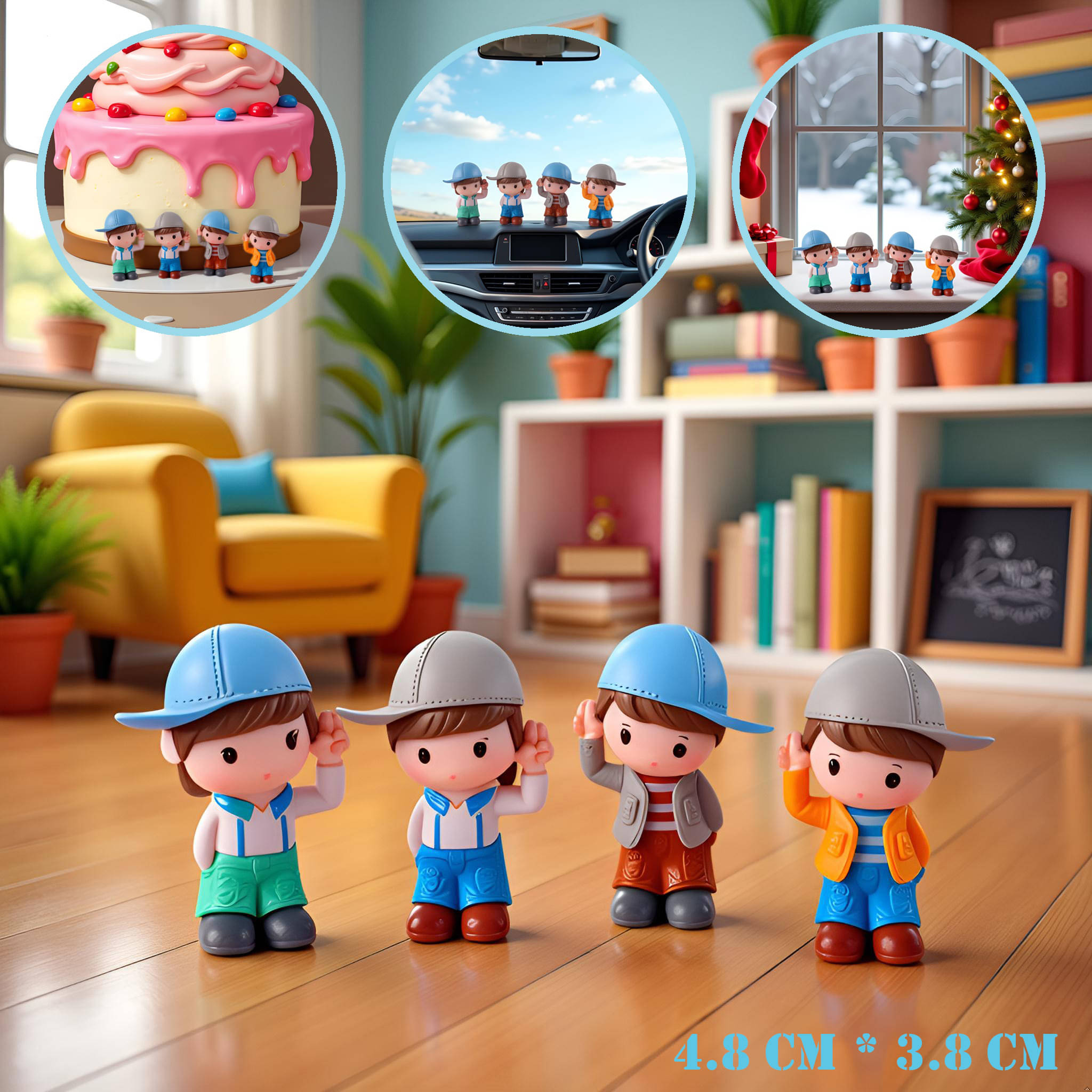 Flenzy 4 Piece of Cartoon Oh Yeah Couple figurines Showpiece Flenzy 4 Piece of Cartoon Oh Yeah Couple figurines Showpiece