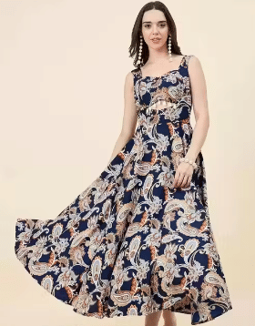 GENERIC CRAZY Women Crepe A-line Dress ( Multicolor ) GENERIC CRAZY Women Crepe A-line Dress ( Multicolor )